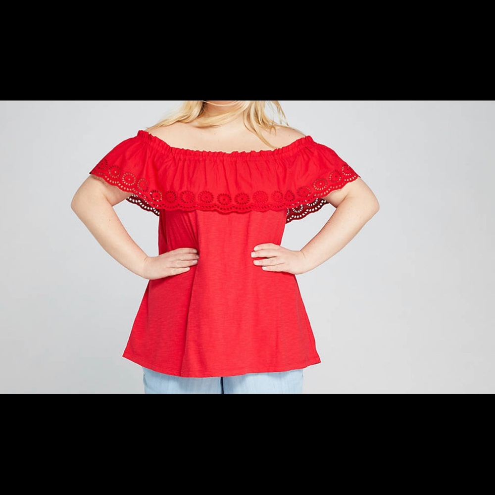 Red lane Bryant Swing Tee
